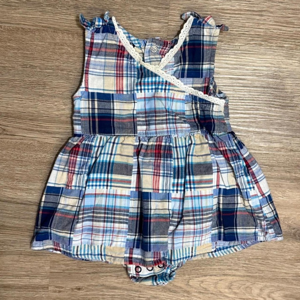 Vintage faded glory, baby red, white, and blue dress size newborn